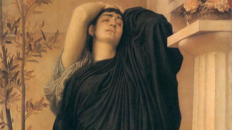 Electra at the Tomb of Agamemnon, Frederic Leighton, 1869