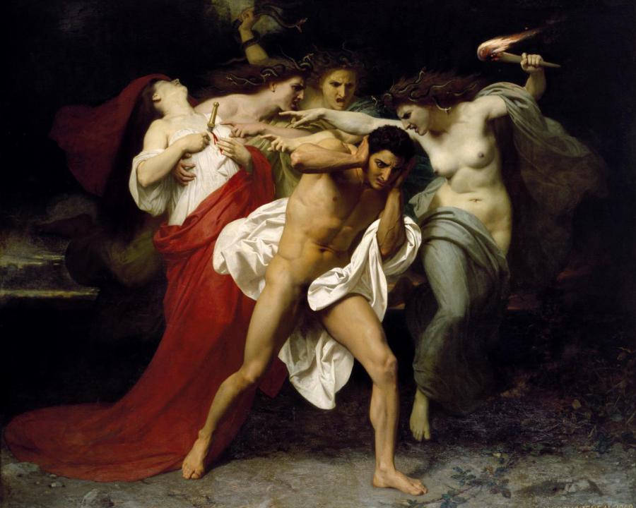 Orestes perseguit per les Furies, William Bouguereau, 1862